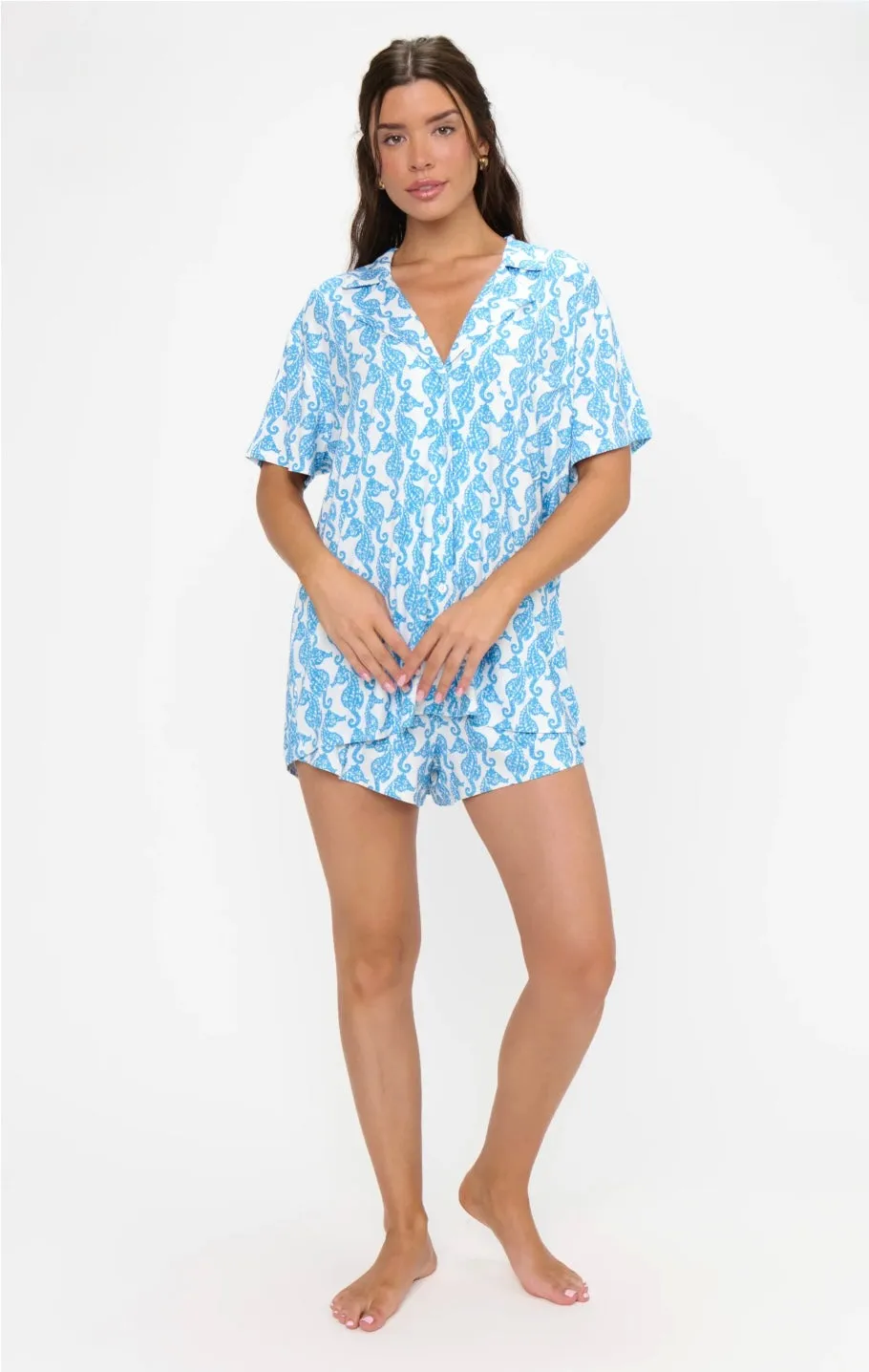 NEW!! Sunday Morning Pj Set in Seahorse Jersey sold by Glitzy Bella product image thumbnail 2