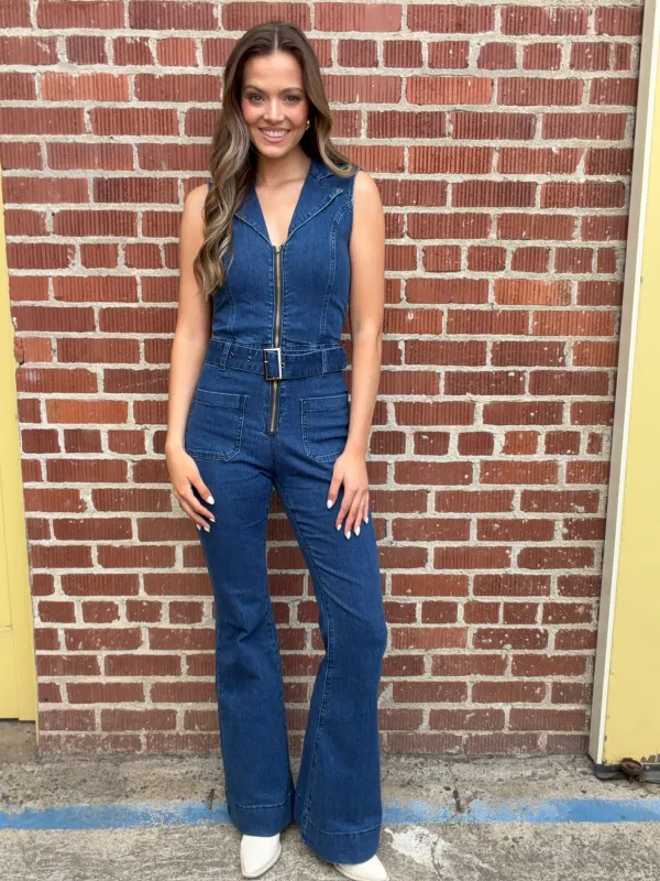NEW!! "Saddle Up" Denim Jumpsuit sold by Glitzy Bella