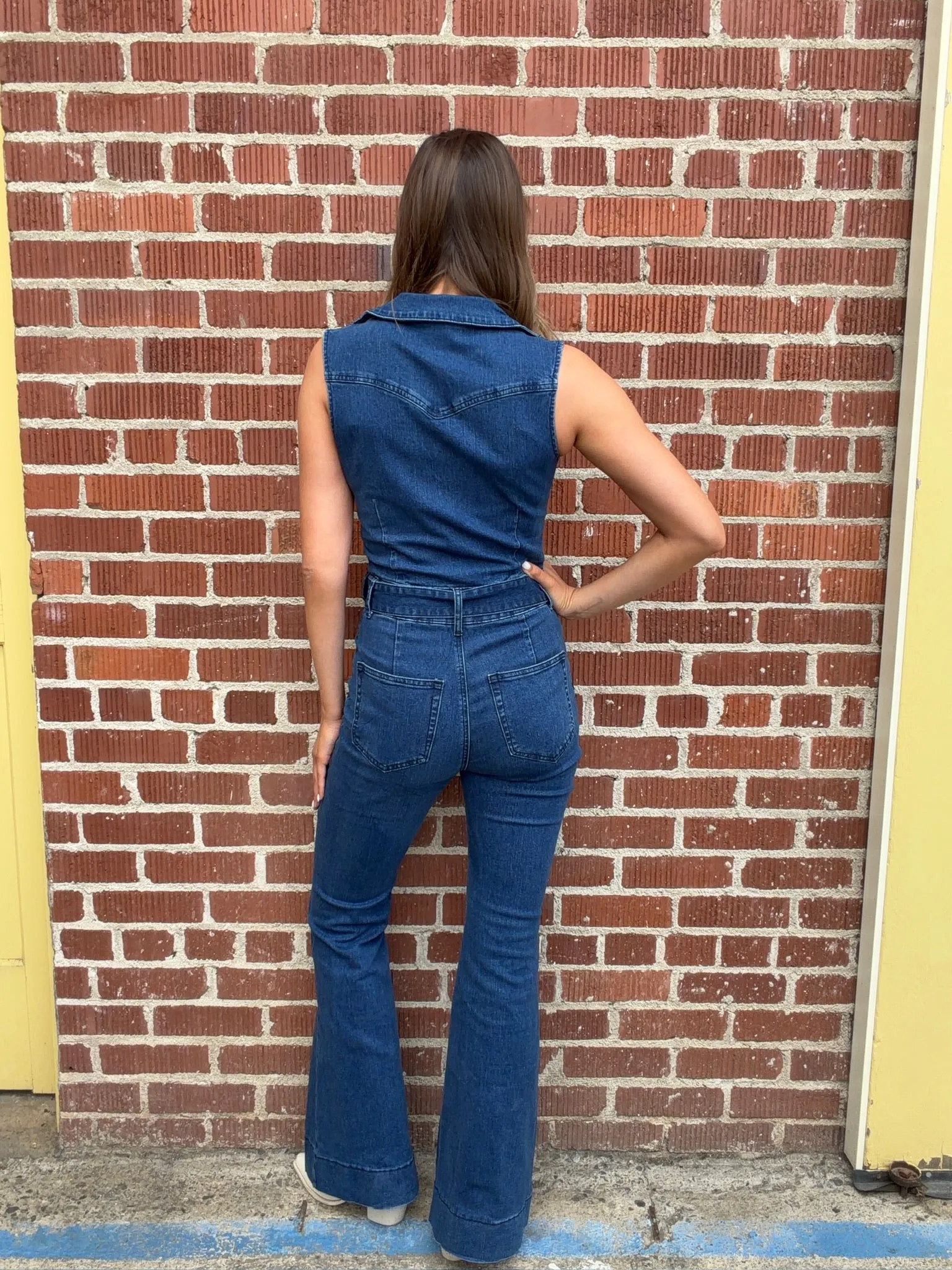 NEW!! "Saddle Up" Denim Jumpsuit sold by Glitzy Bella product image thumbnail 2