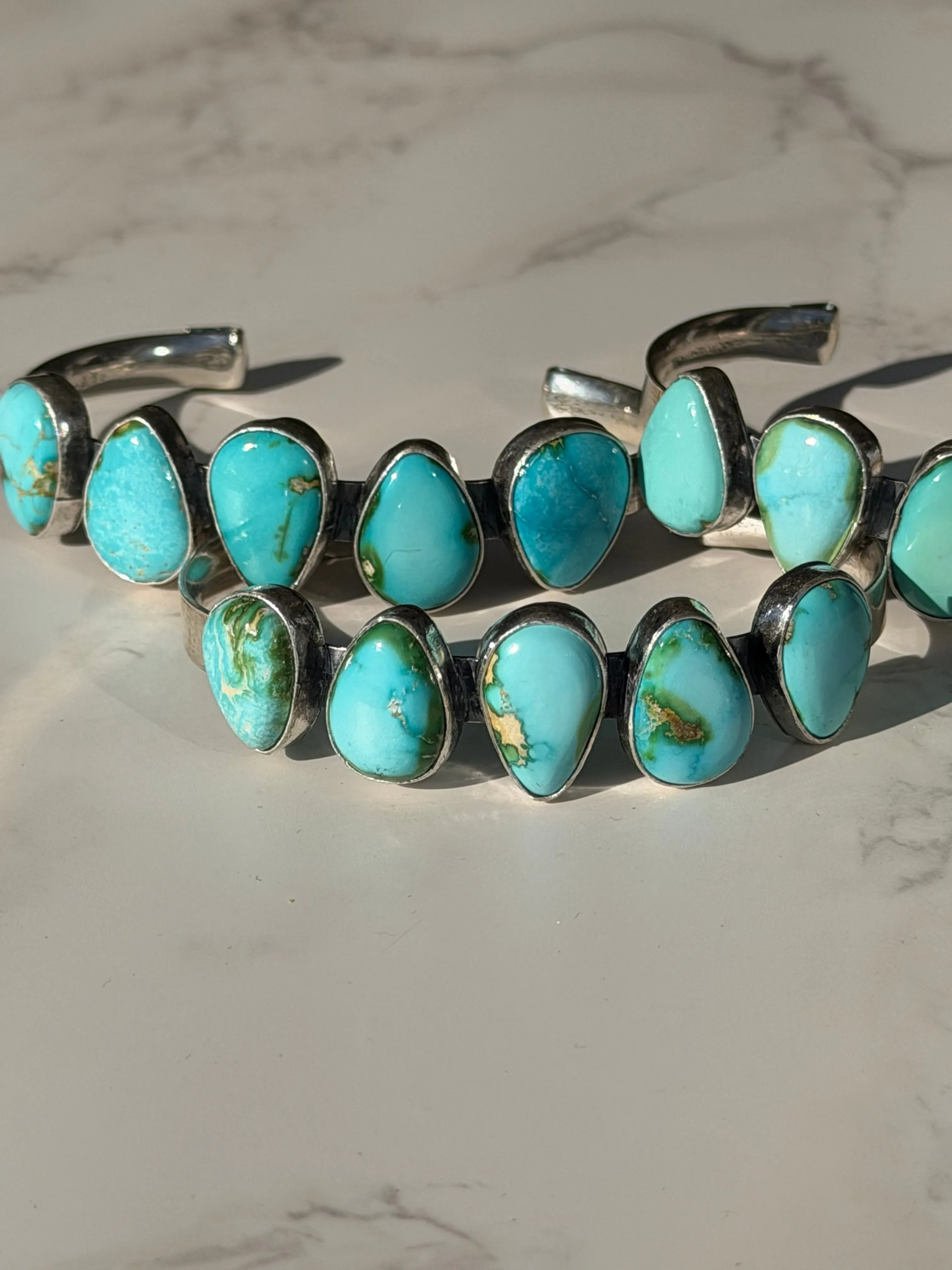 NEW!! "Dakota" Kingman Turquoise Cuff Bracelet sold by Glitzy Bella product image thumbnail 3