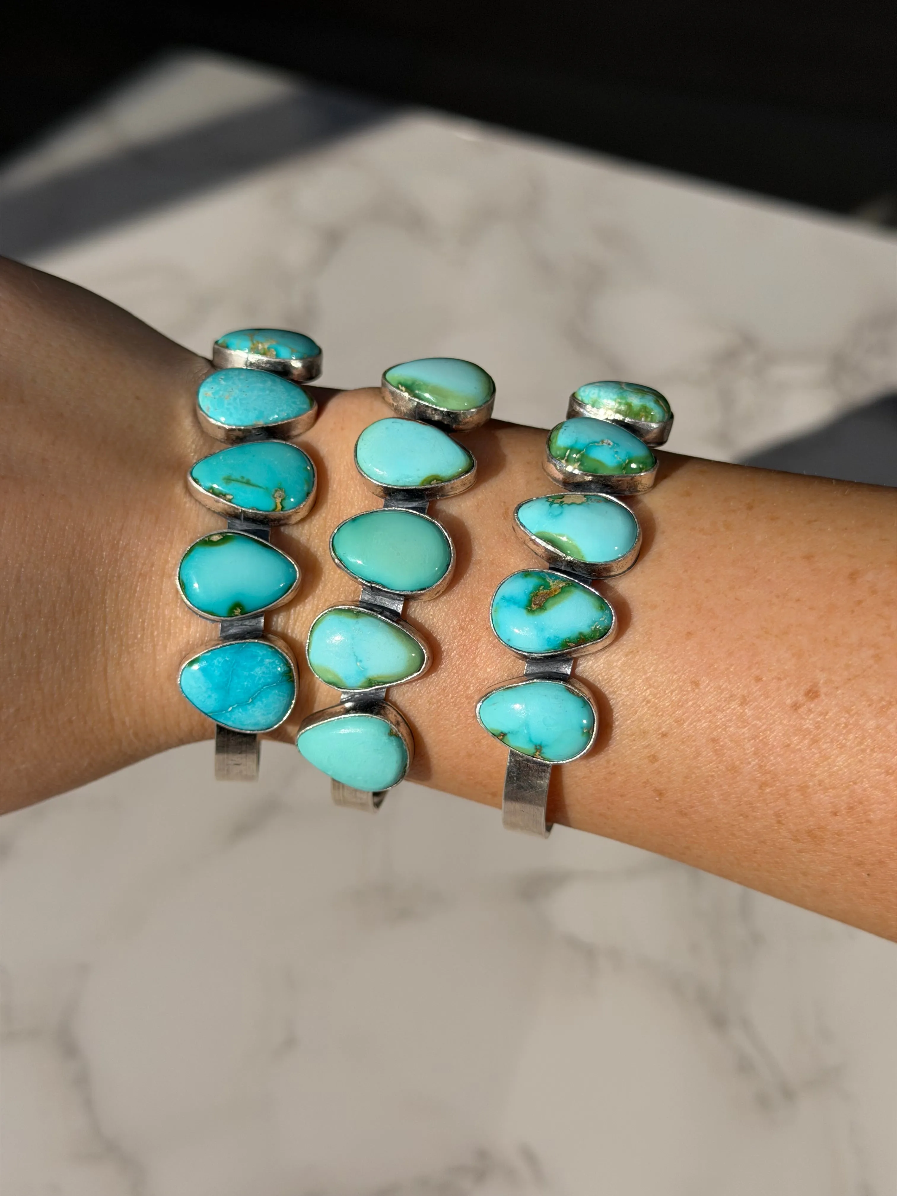 NEW!! "Dakota" Kingman Turquoise Cuff Bracelet sold by Glitzy Bella product image thumbnail 2
