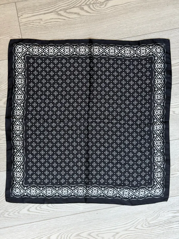 Geometric Muse Scarf in Black made by Glitzy Bella