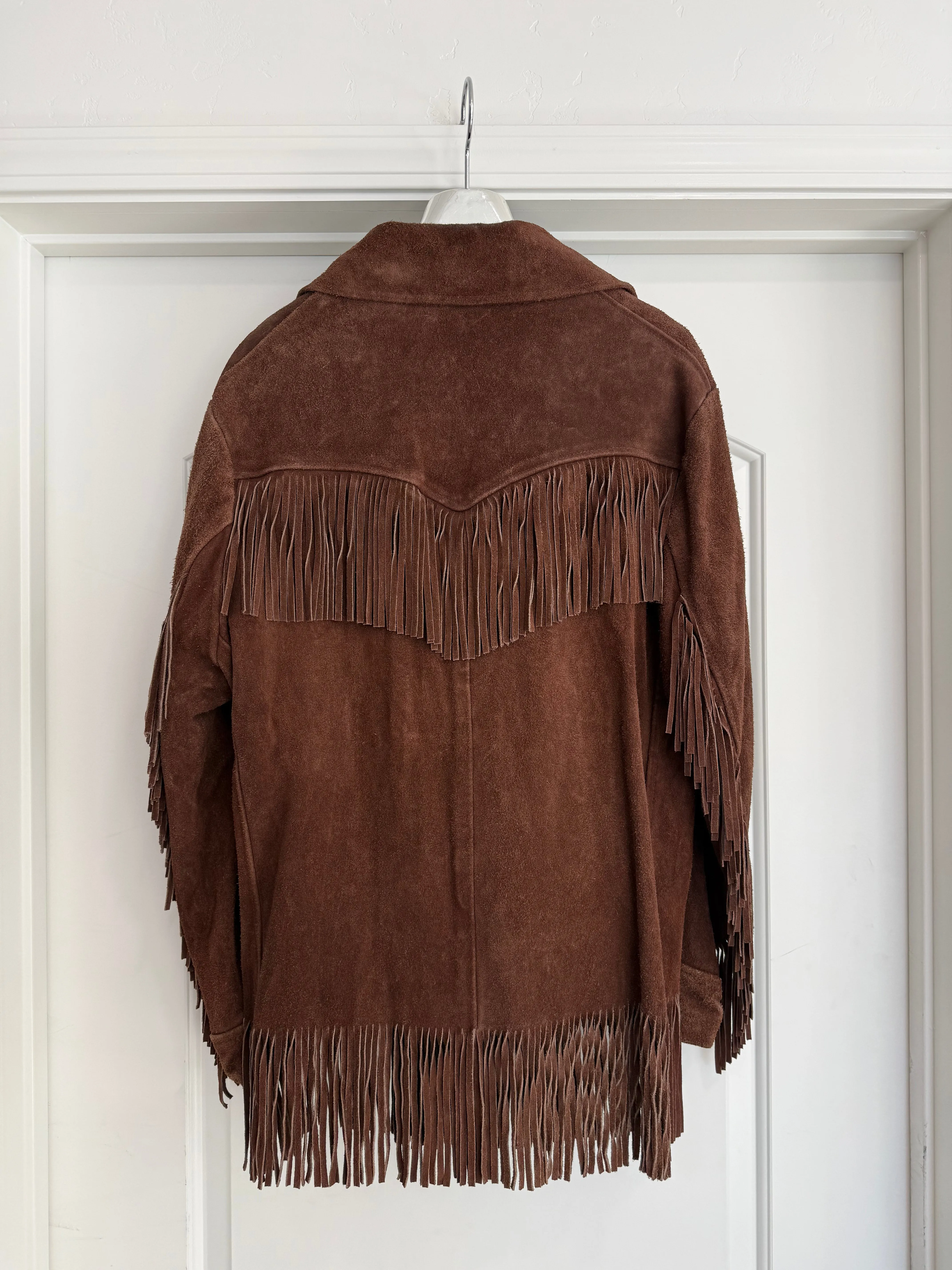 Vintage Brown Suede Fringe Jacket Size XL sold by Glitzy Bella product image thumbnail 2