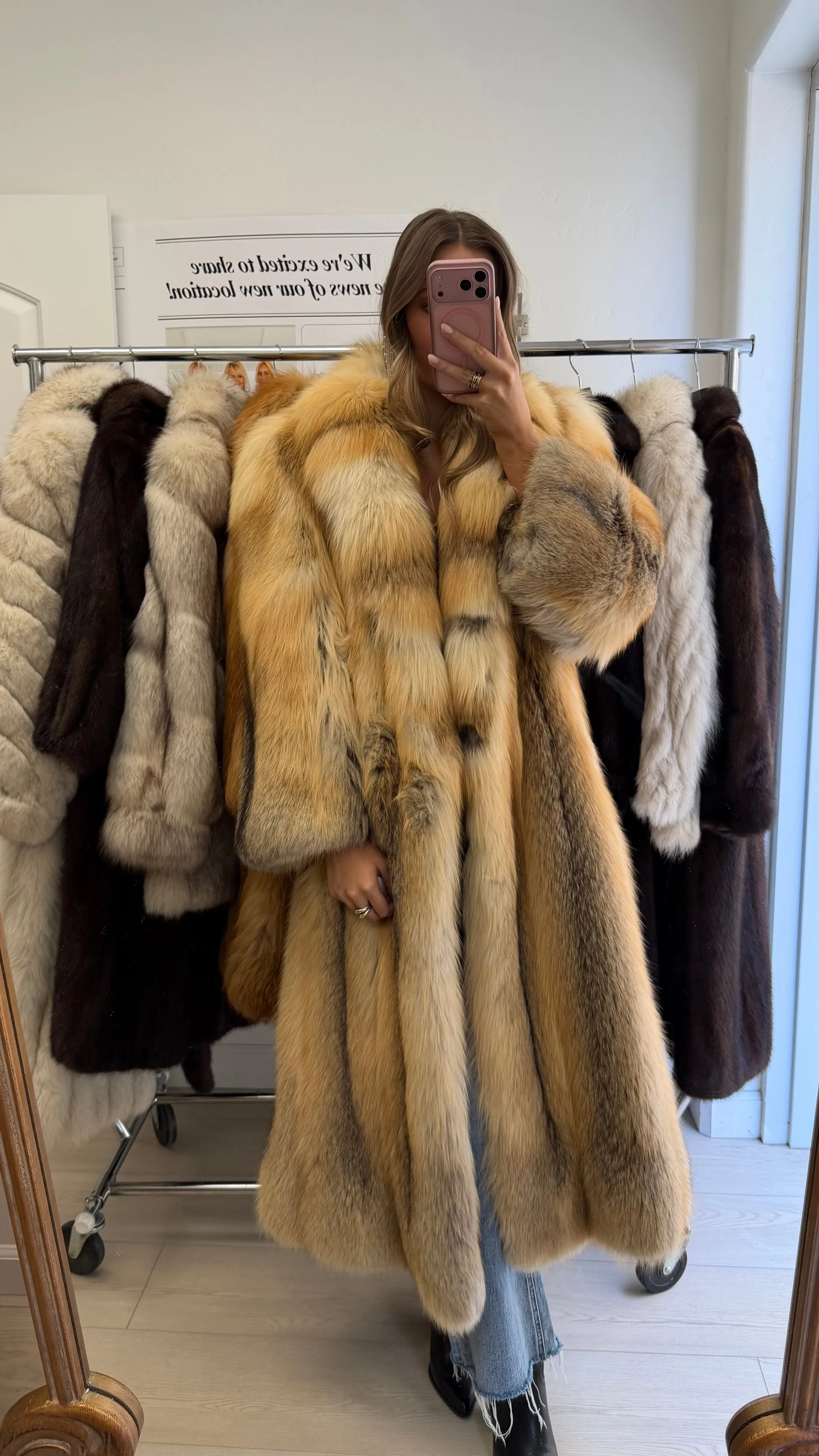 #11 Vintage Golden Island Fox Coat Size S/M sold by Glitzy Bella