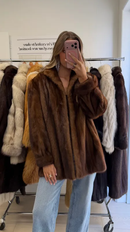 #5 Vintage Demi Buff Mink Jacket Size Small made by Glitzy Bella