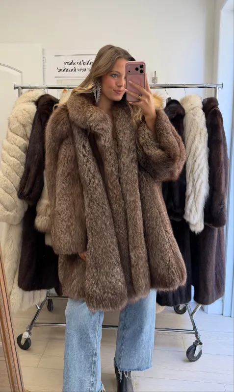 #3 Vintage Brown Fox Stroller Size L/XL made by Glitzy Bella