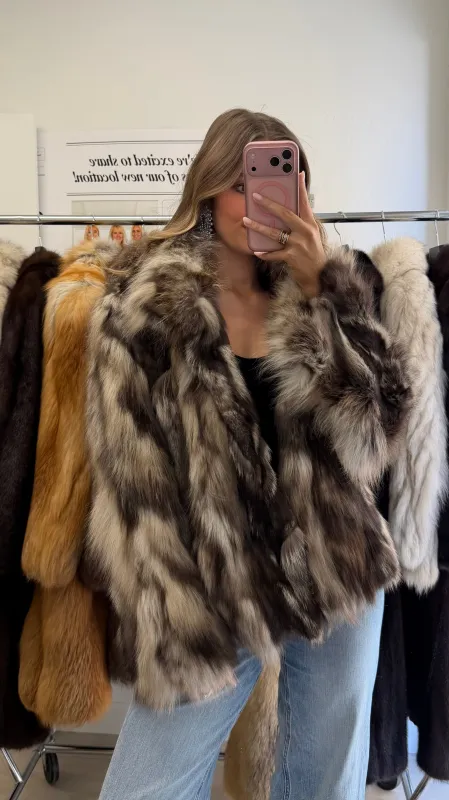 #1 Vintage Cross Fox Jacket Size Medium made by Glitzy Bella