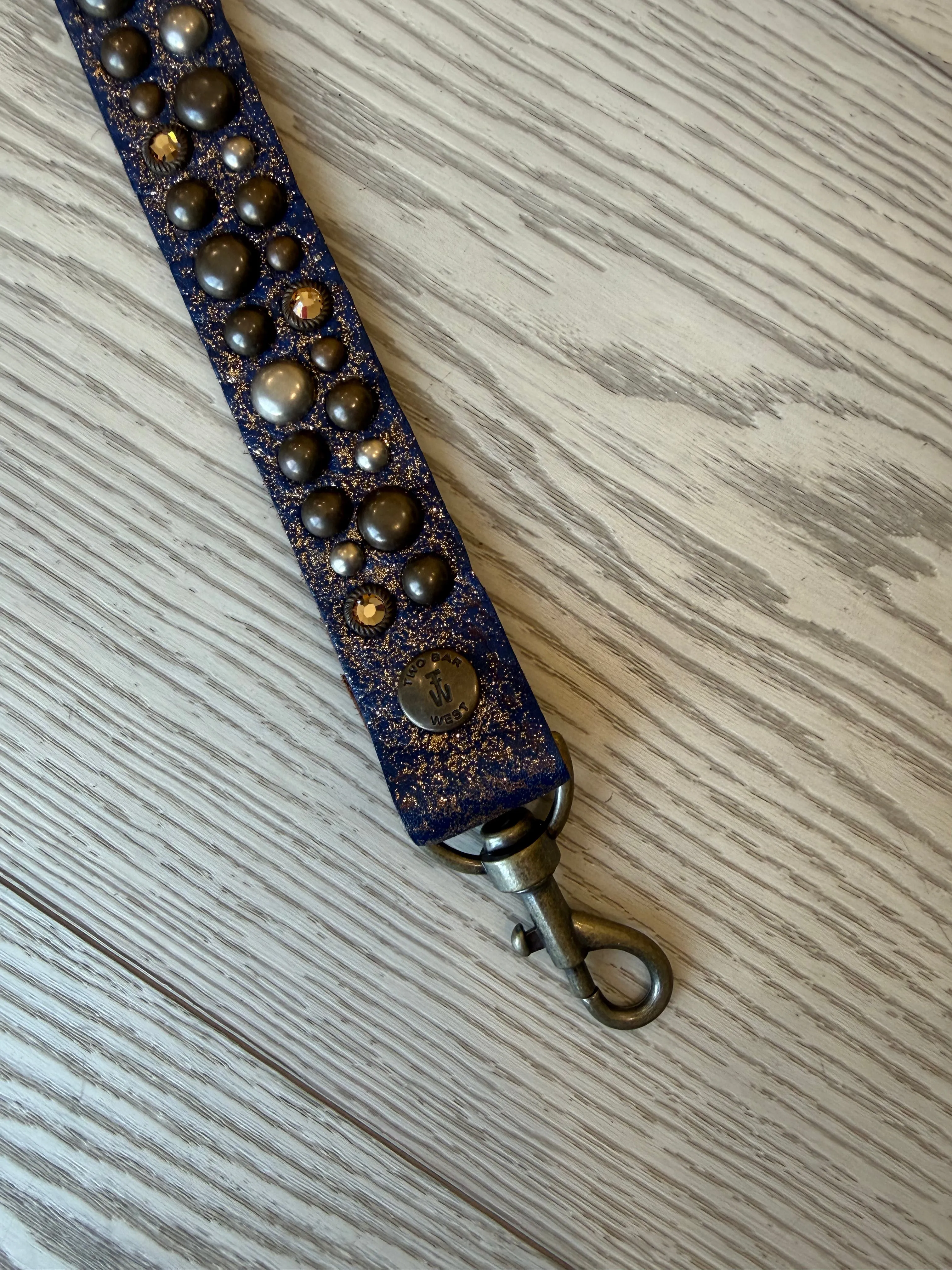 Metallic Blue Mini Top Handle Strap sold by Glitzy Bella product image thumbnail 2