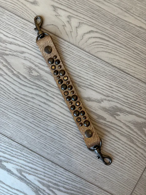 Metallic Gold Mini Top Handle Strap made by Glitzy Bella