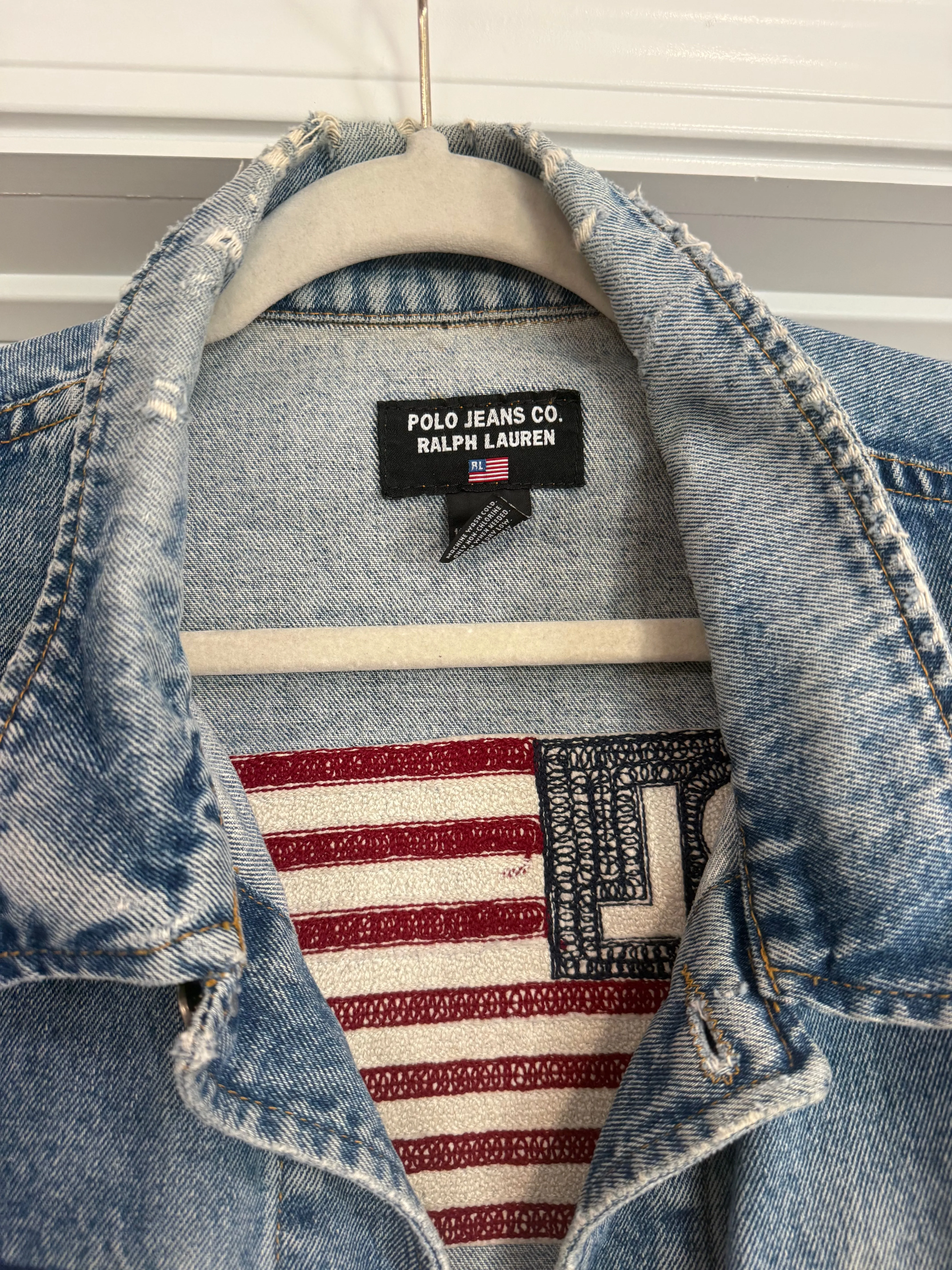 NEW!! Vintage Ralph Lauren Denim American Flag Jacket Size XL sold by Glitzy Bella product image thumbnail 5