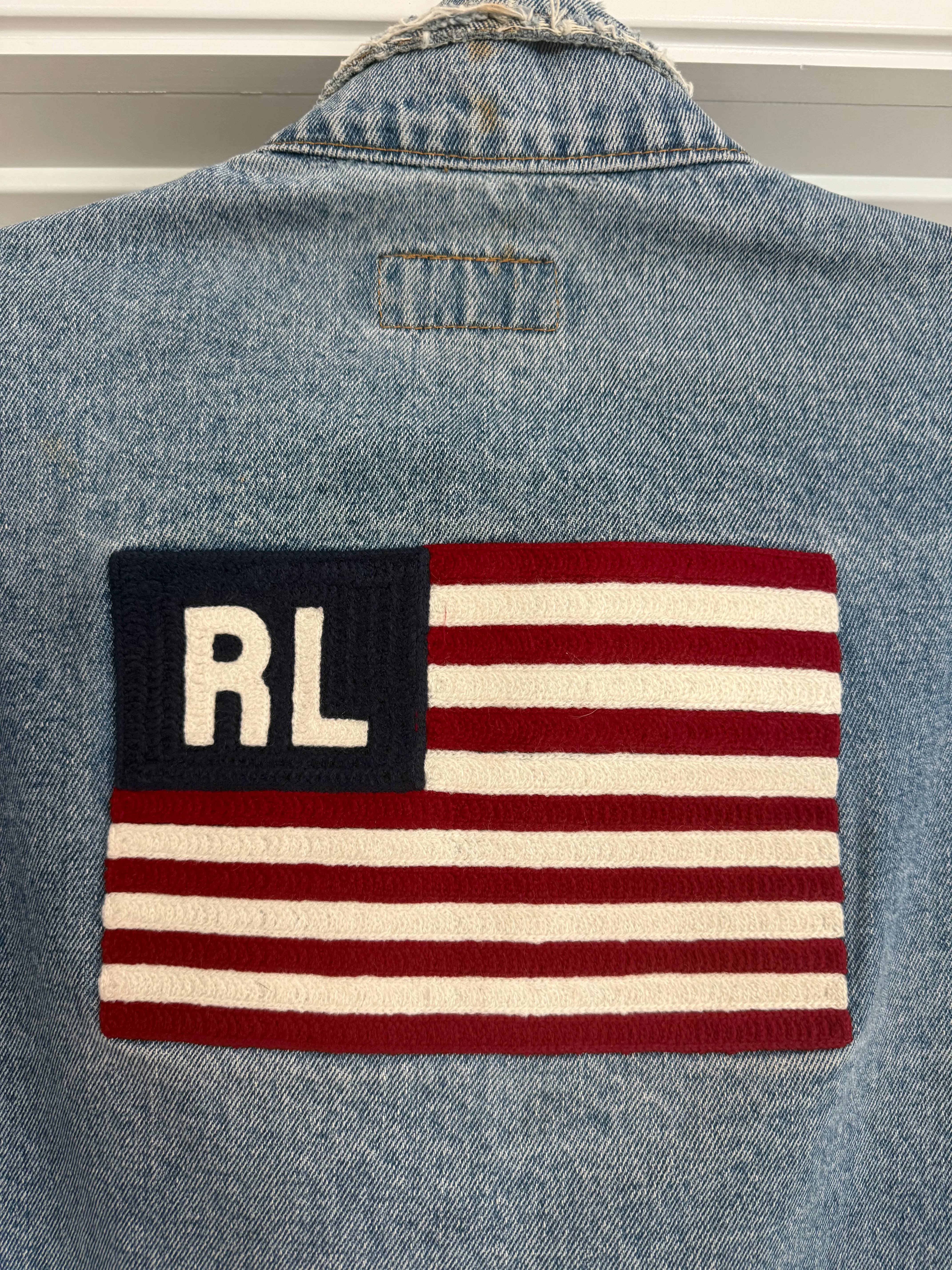NEW!! Vintage Ralph Lauren Denim American Flag Jacket Size XL sold by Glitzy Bella product image thumbnail 2