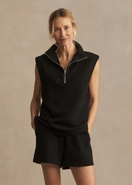 Magnolia Half Zip Tank in Black sold by Glitzy Bella product image thumbnail 3