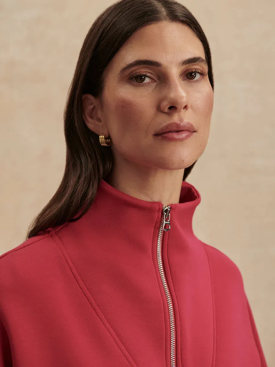 NEW!! Hawley Half Zip Sweatshirt in Raspebrry sold by Glitzy Bella product image thumbnail 4