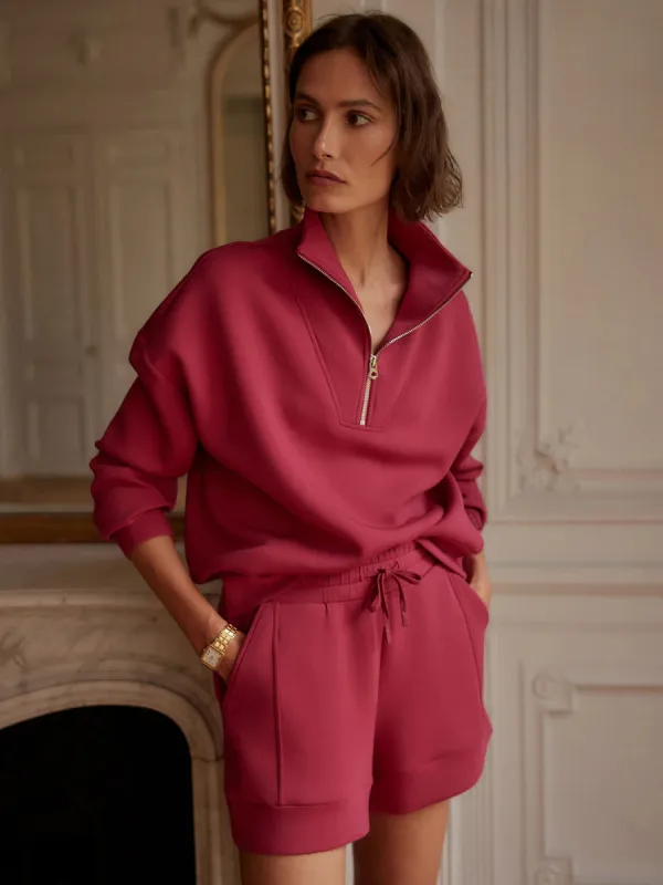 NEW!! Hawley Half Zip Sweatshirt in Raspebrry made by Varley