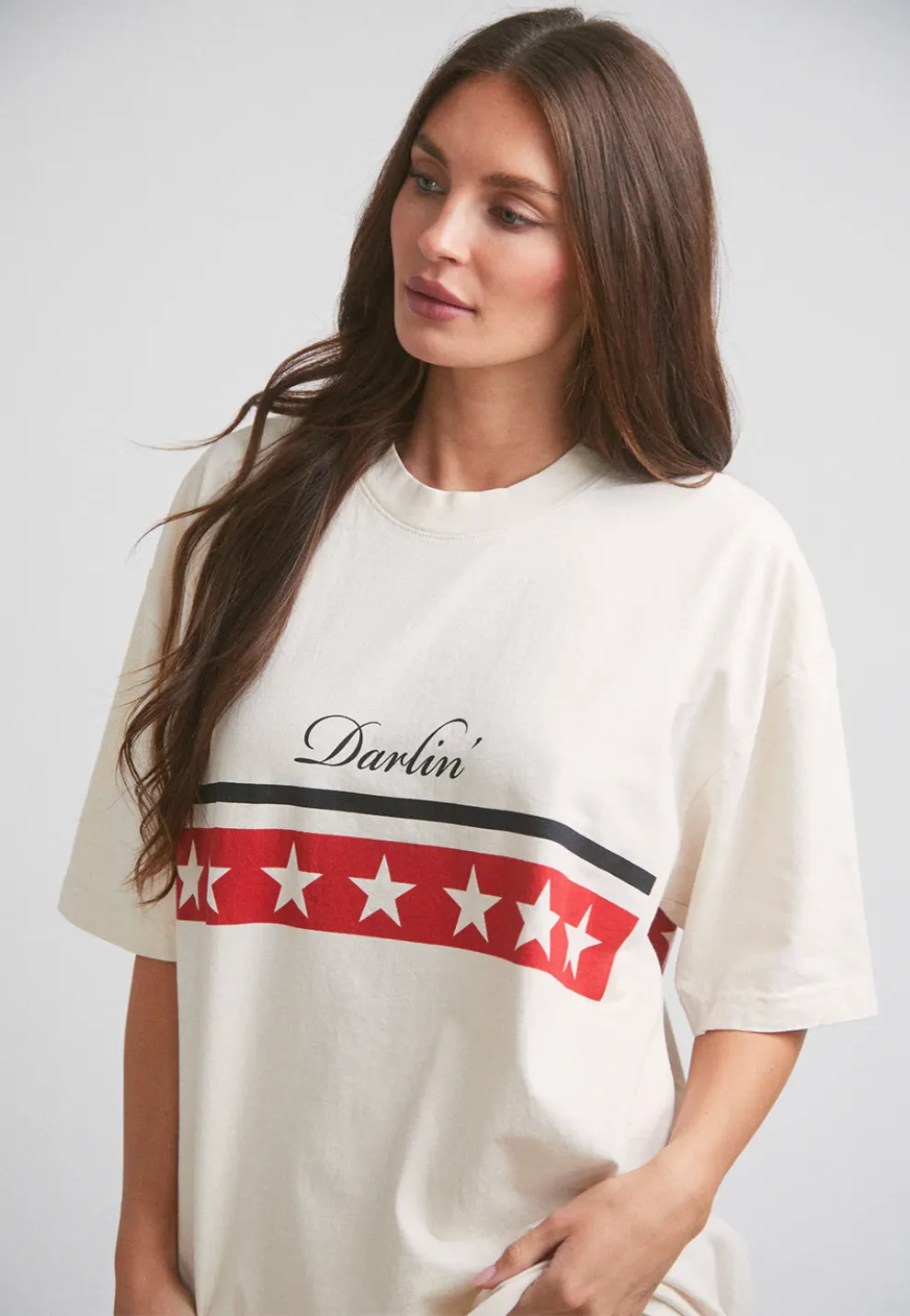 Spangled Short Sleeve Tee in Creme sold by Glitzy Bella product image thumbnail 2