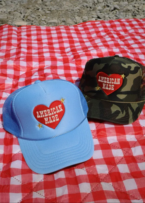 AS SEEN ON CASSIDY! The American Made Trucker Hat in 2 Colors made by Glitzy Bella