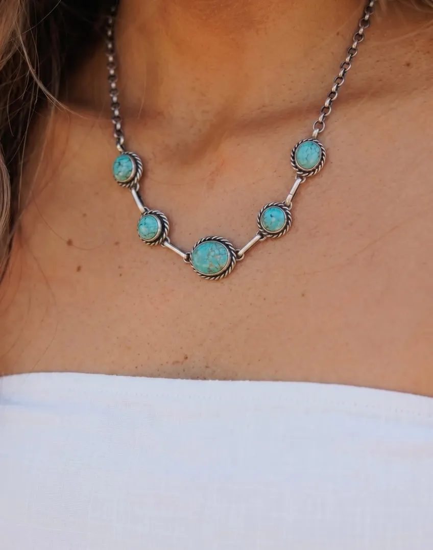 "Dutton" Kingman Turquoise Necklace sold by Glitzy Bella product image thumbnail 3