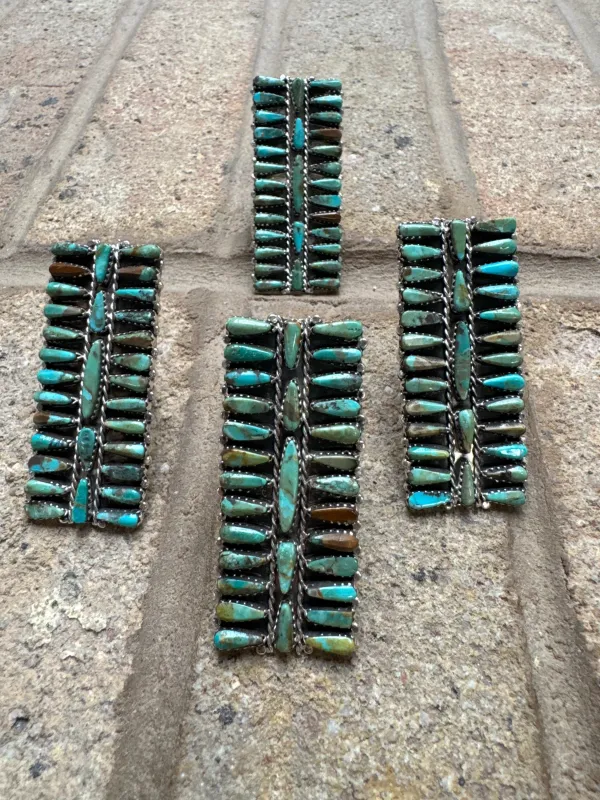 "Solana" Adjustable Kingman Turquoise Rectangle Ring made by Glitzy Bella