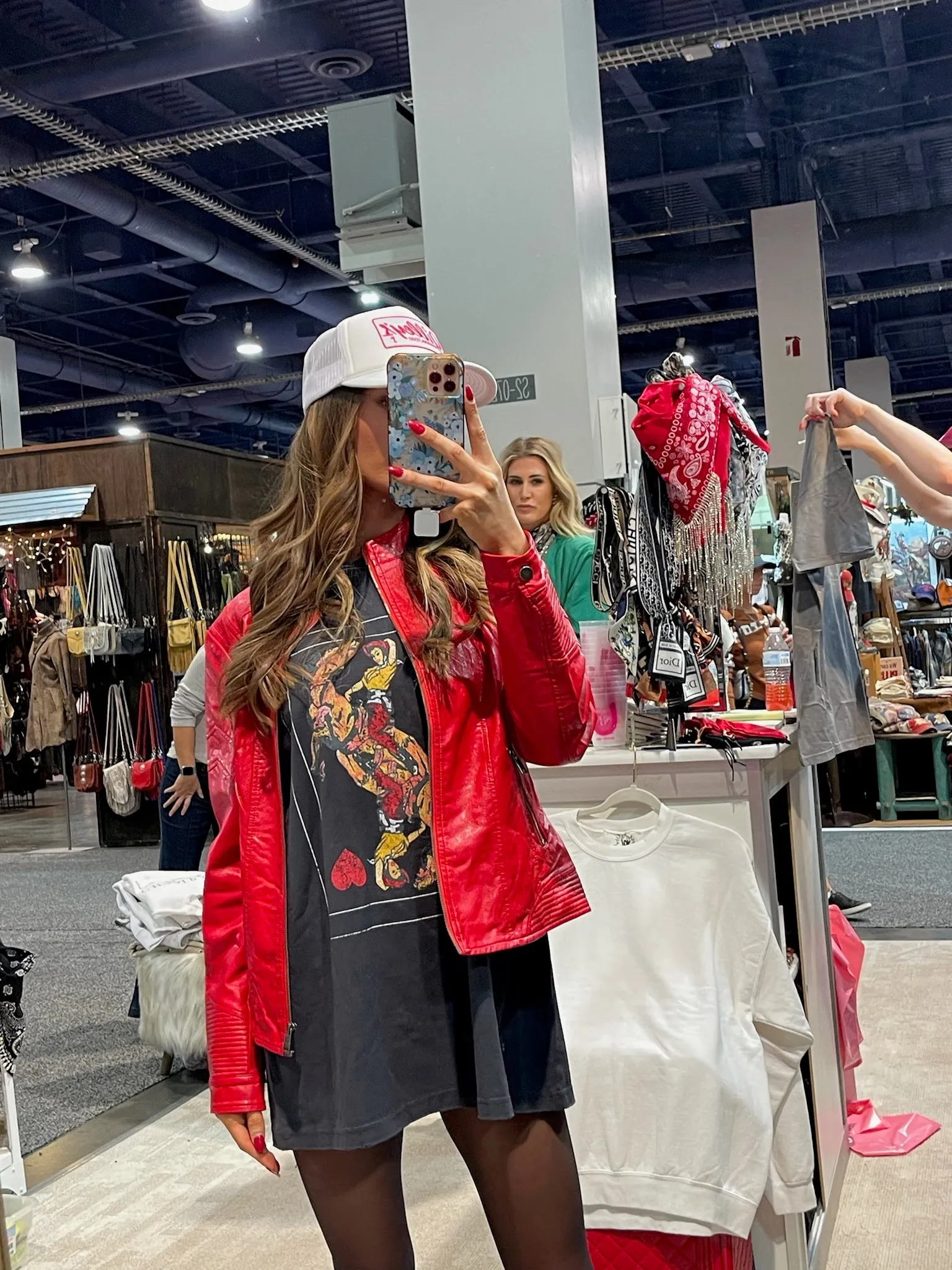 FINAL SALE!! The Showtime Faux Leather Jacket in Red sold by Glitzy Bella product image thumbnail 3