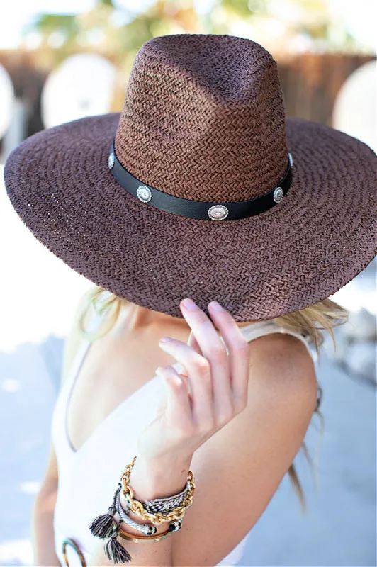 NEW!! Bandera Straw Hat in Brown sold by Glitzy Bella