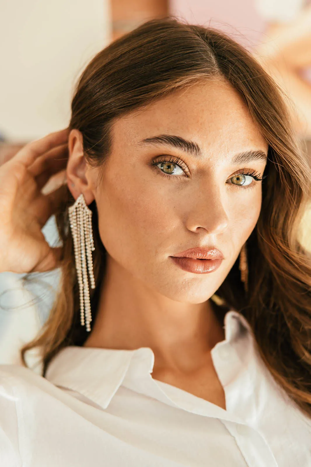 NEW!! The Victoria Crystal Drop Earring sold by Glitzy Bella product image thumbnail 4