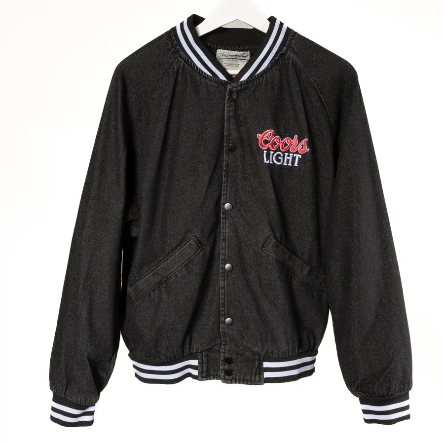 NEW!! The "Coors Light" Official Nylon Bomber Jacket in Black Denim sold by Glitzy Bella product image thumbnail 4