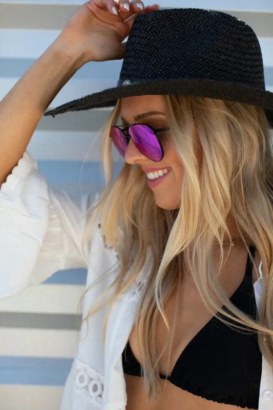 NEW!! DIFF "Dash" Matte Black w/ Blue Mirror Aviator Sunglasses sold by Glitzy Bella product image thumbnail 4