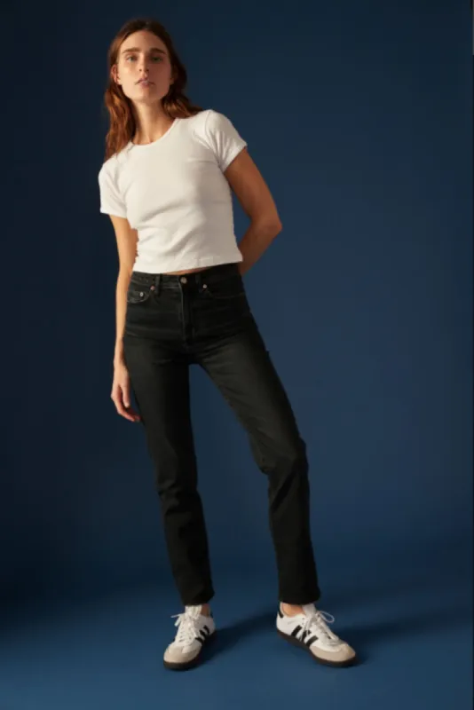 FINAL SALE!! Smarty Pants High Rise Slim Straight Jean in Inked made by Glitzy Bella
