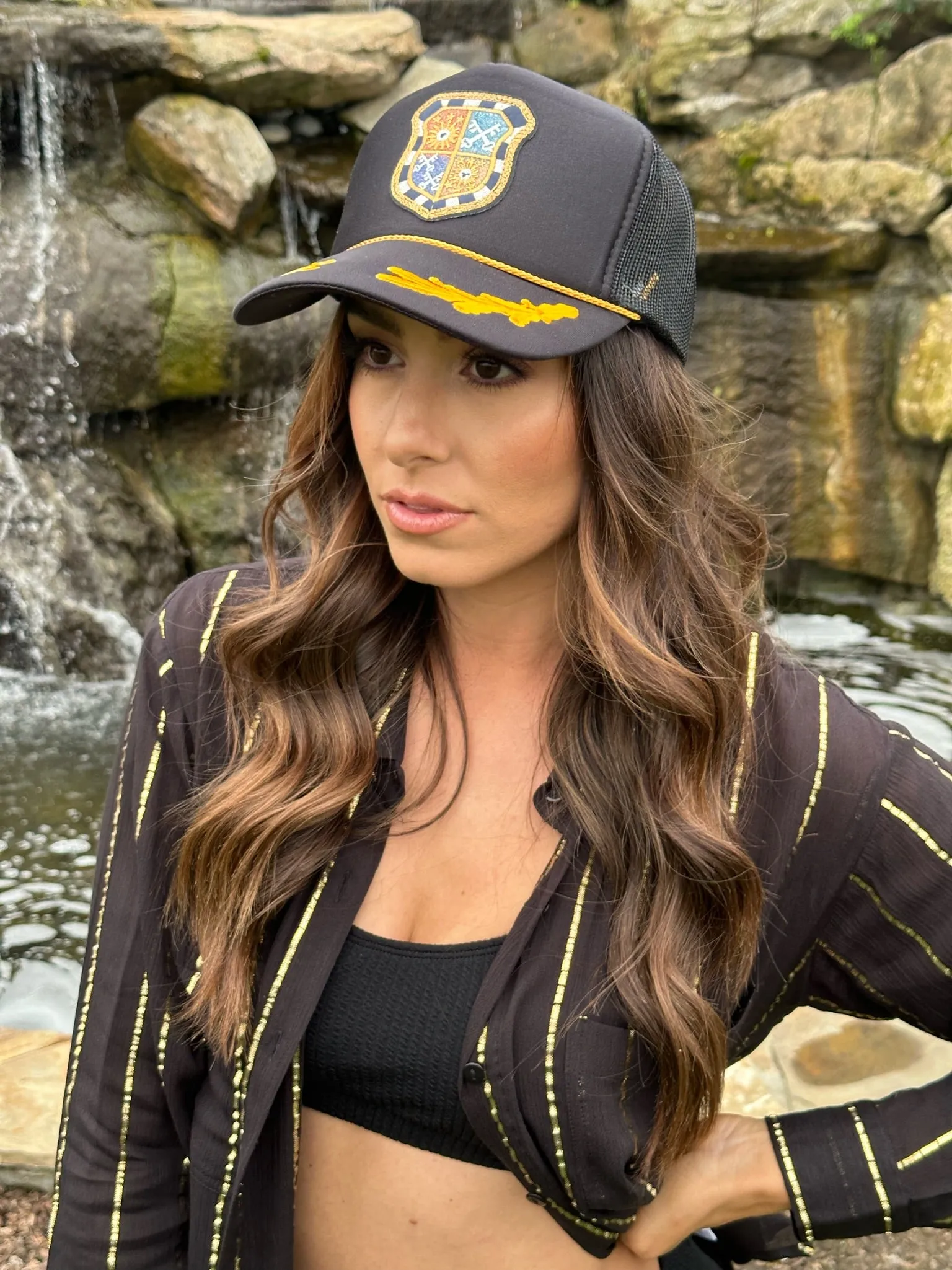 The Ascot Crest Trucker Hat sold by Glitzy Bella product image thumbnail 4