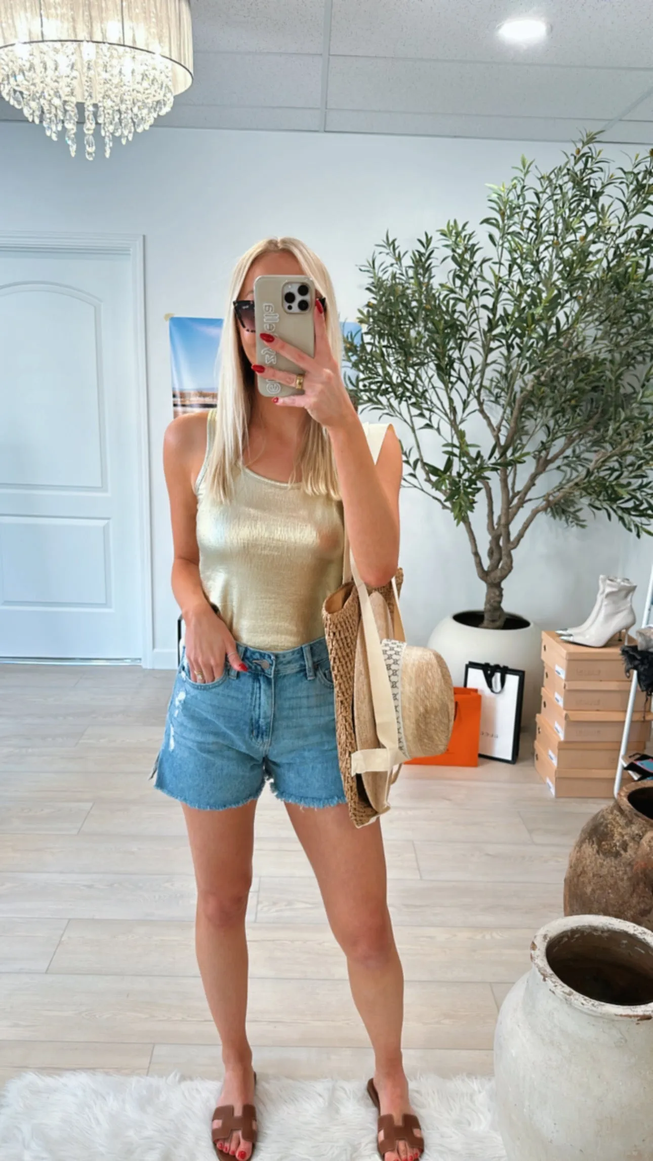 NEW!! Gold Shimmer Tank sold by Glitzy Bella