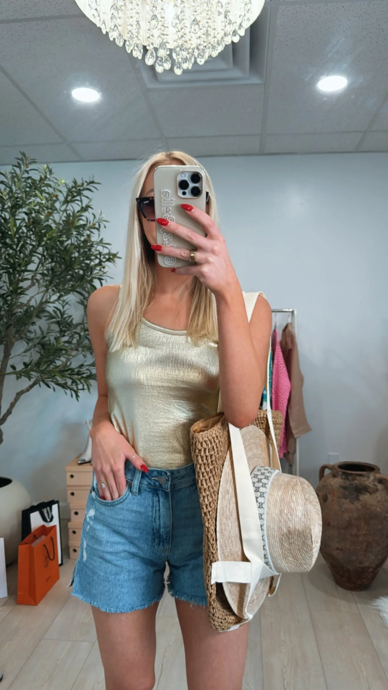 NEW!! Gold Shimmer Tank sold by Glitzy Bella product image thumbnail 3