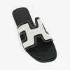 FINAL SALE!! The Paris Slide in Black Linen sold by Glitzy Bella
