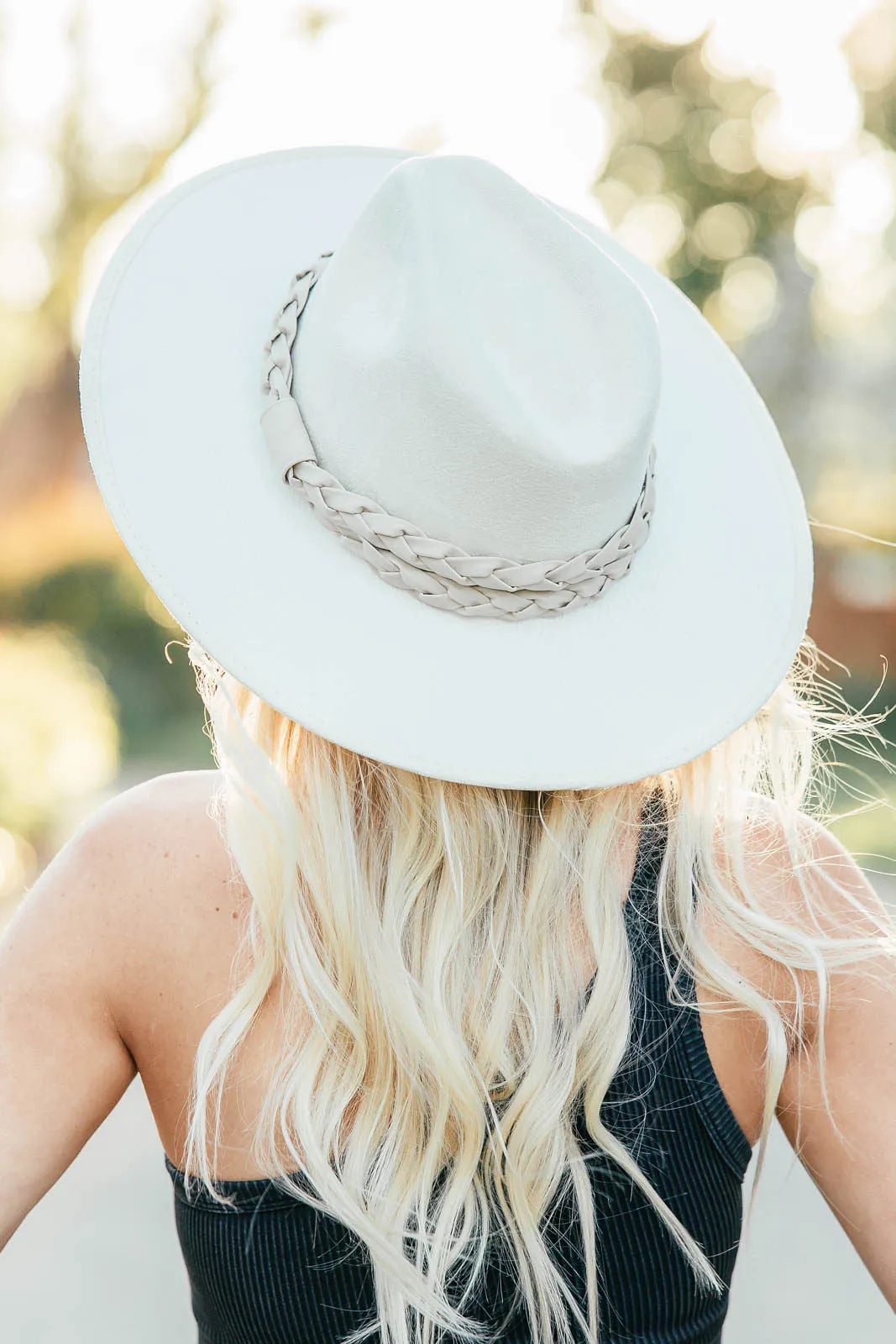 NEW!! The Dreamer Braided Suede Hat in Ivory sold by Glitzy Bella product image thumbnail 2