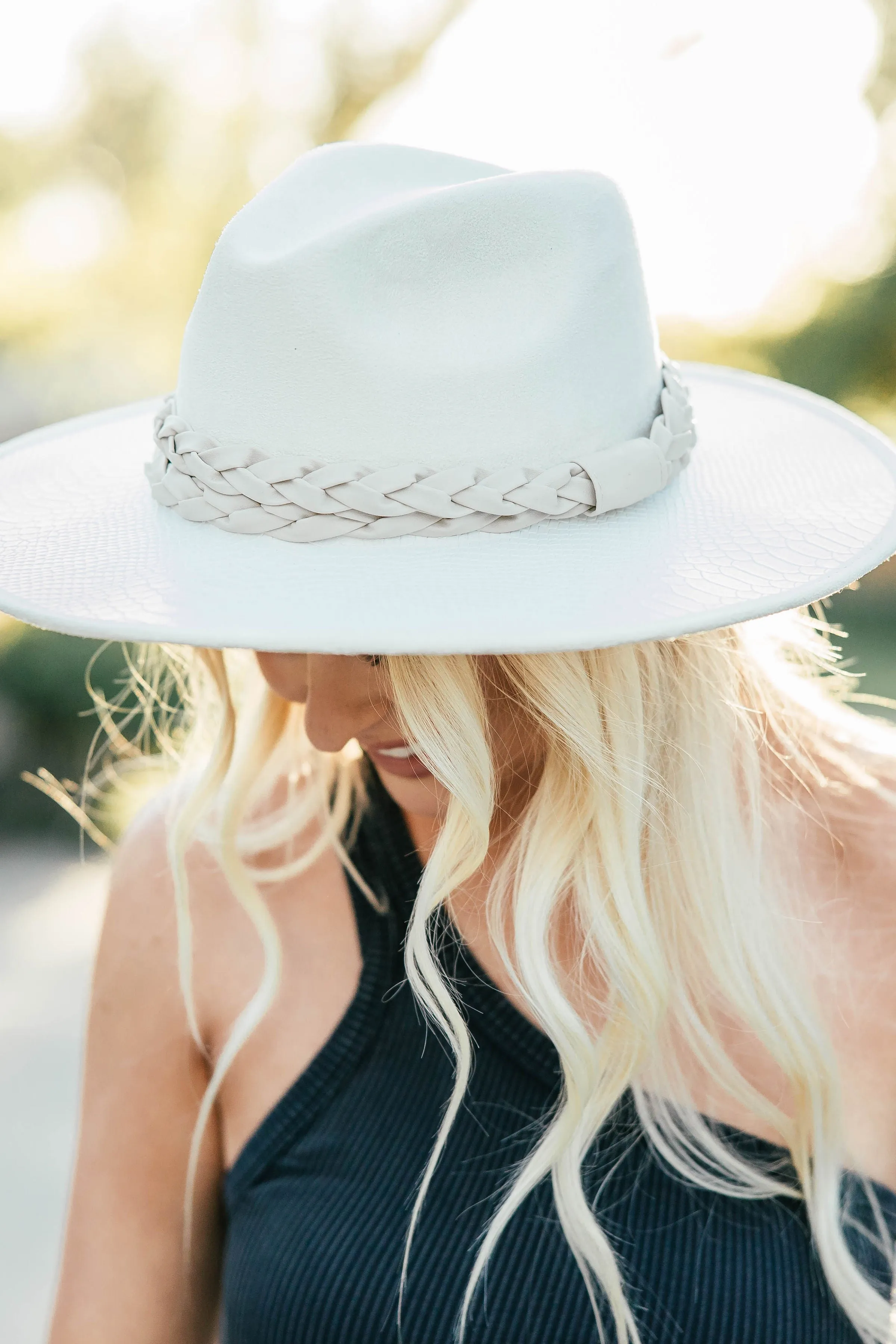 NEW!! The Dreamer Braided Suede Hat in Ivory sold by Glitzy Bella