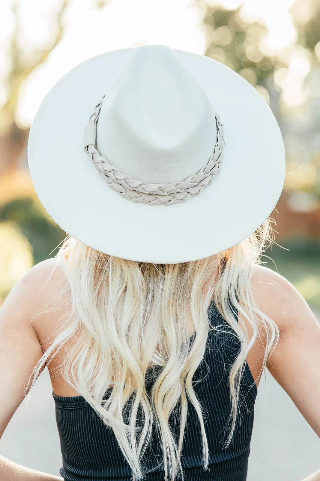NEW!! The Dreamer Braided Suede Hat in Ivory sold by Glitzy Bella product image thumbnail 5