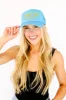 FINAL SALE!! Cowboy Trucker Hat in Teal sold by Glitzy Bella