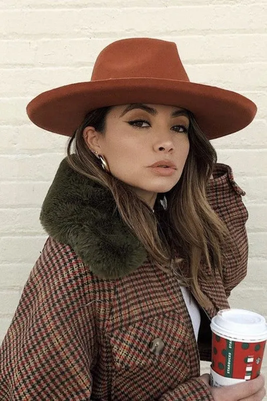 FINAL SALE!! The Beverly Wool Panama in Rust sold by Glitzy Bella product image thumbnail 5