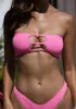 Vegas Strappy Cut Out Bandeau Bikini Top - Pink Leopard sold by JMP The Label