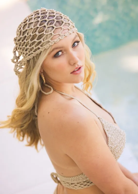 Antigua Head Scarf - Pebble Tan sold by JMP The Label