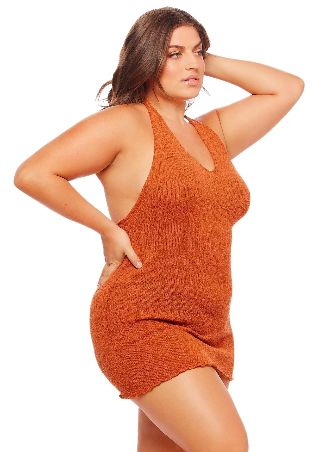 Halter Mini Dress - Coral sold by JMP The Label product image thumbnail 3