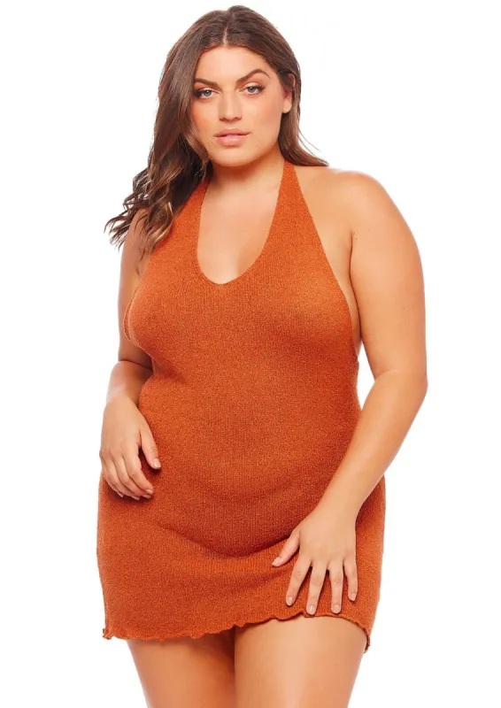 Halter Mini Dress - Coral sold by JMP The Label