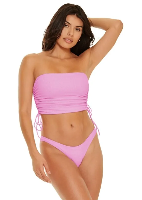 Malibu High Leg Cheeky Bikini Bottom - Blushing Pink sold by JMP The Label