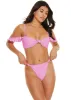 Savannah Off The Shoulder Ruffle Bikini Top - Blushing Pink sold by JMP The Label