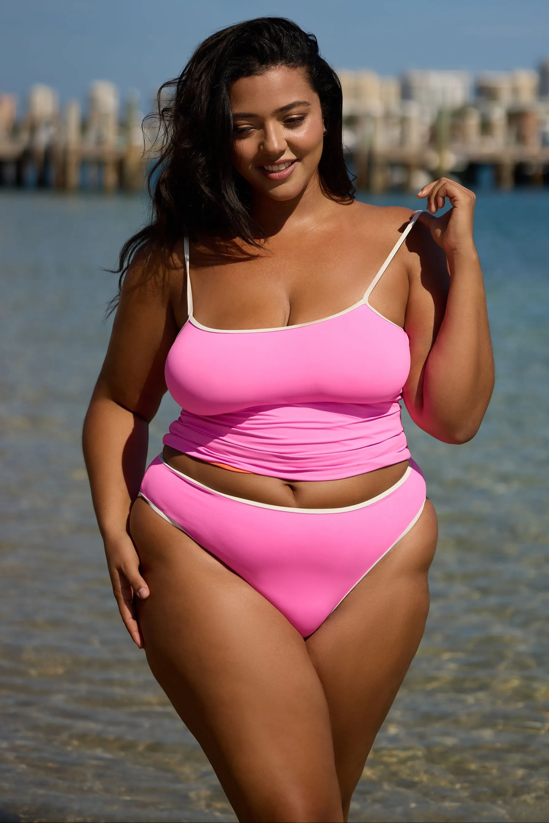 Catalina Top - Pink Orange Reversible sold by JMP The Label product image thumbnail 2