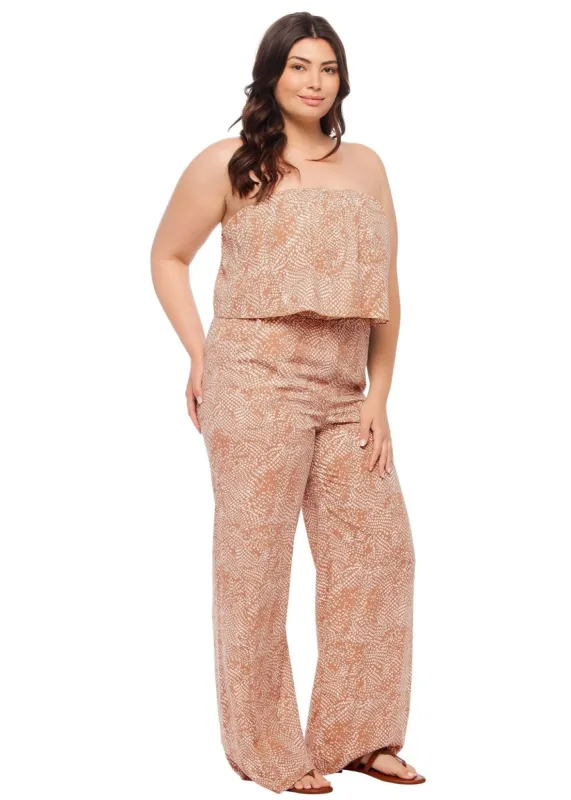 Strapless Jumpsuit - Nude Print sold by JMP The Label