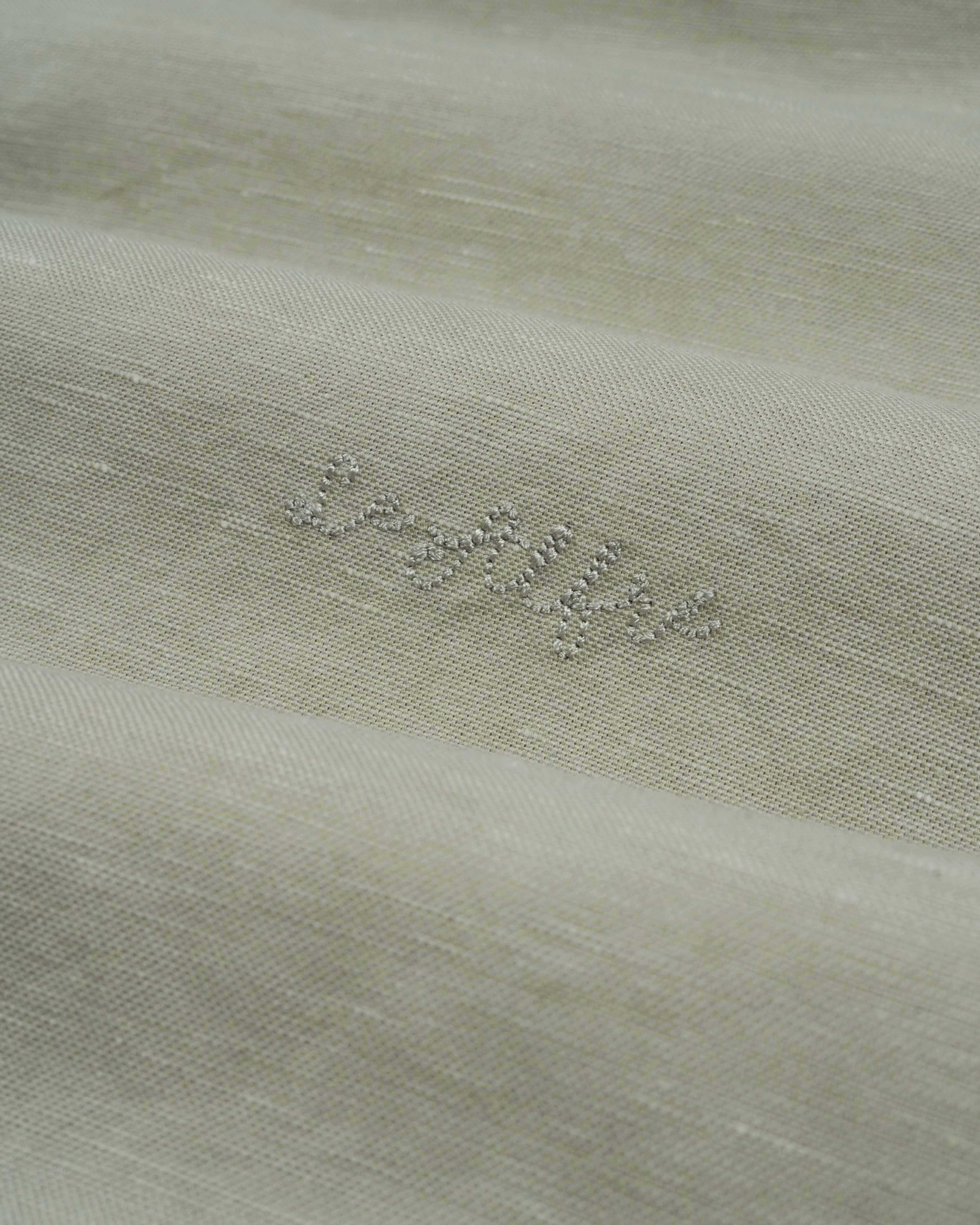 Classic Greige Linen-Blend Shirt sold by Le Alfre product image thumbnail 2