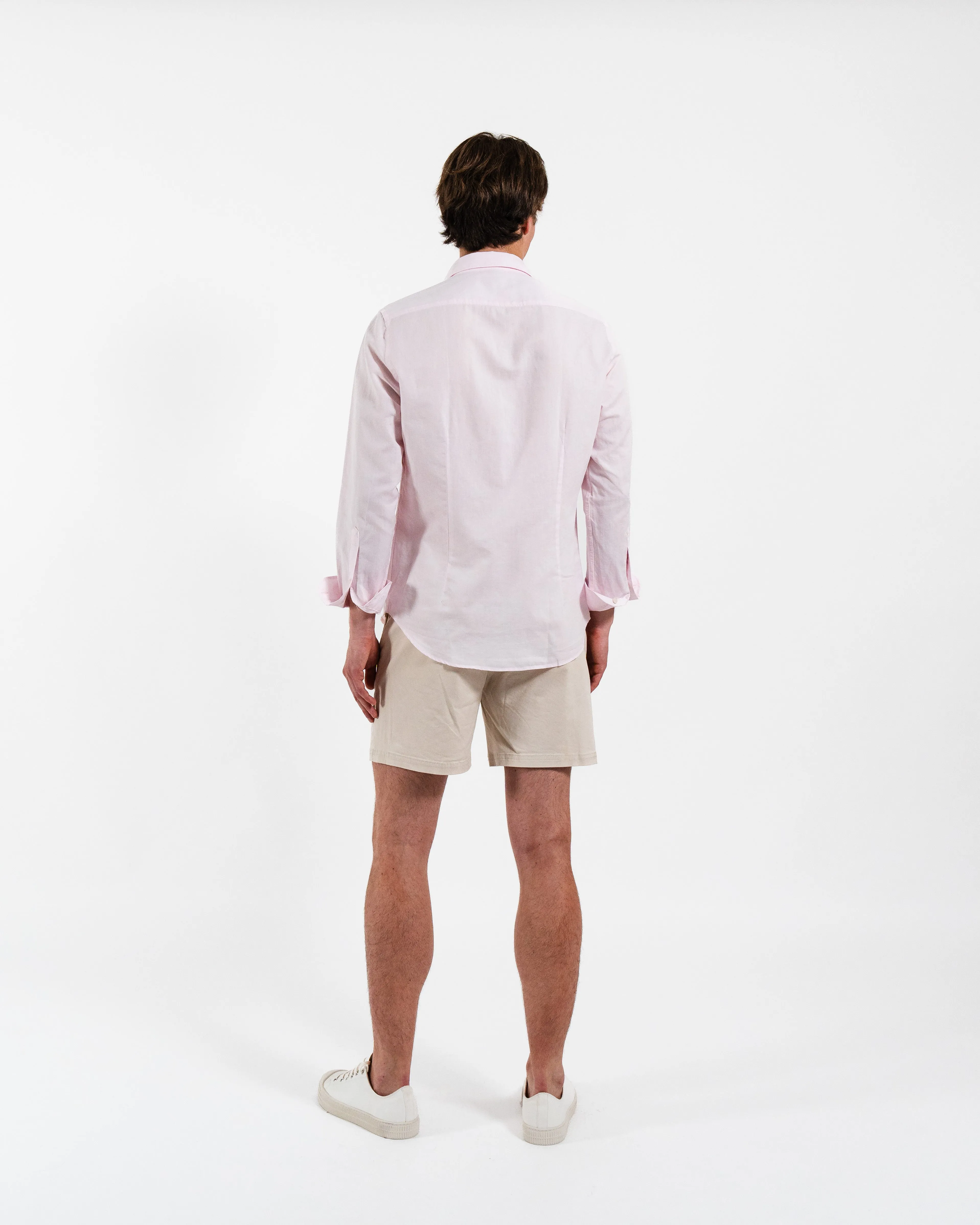 Classic Pink Linen-Blend Shirt sold by Le Alfre product image thumbnail 4