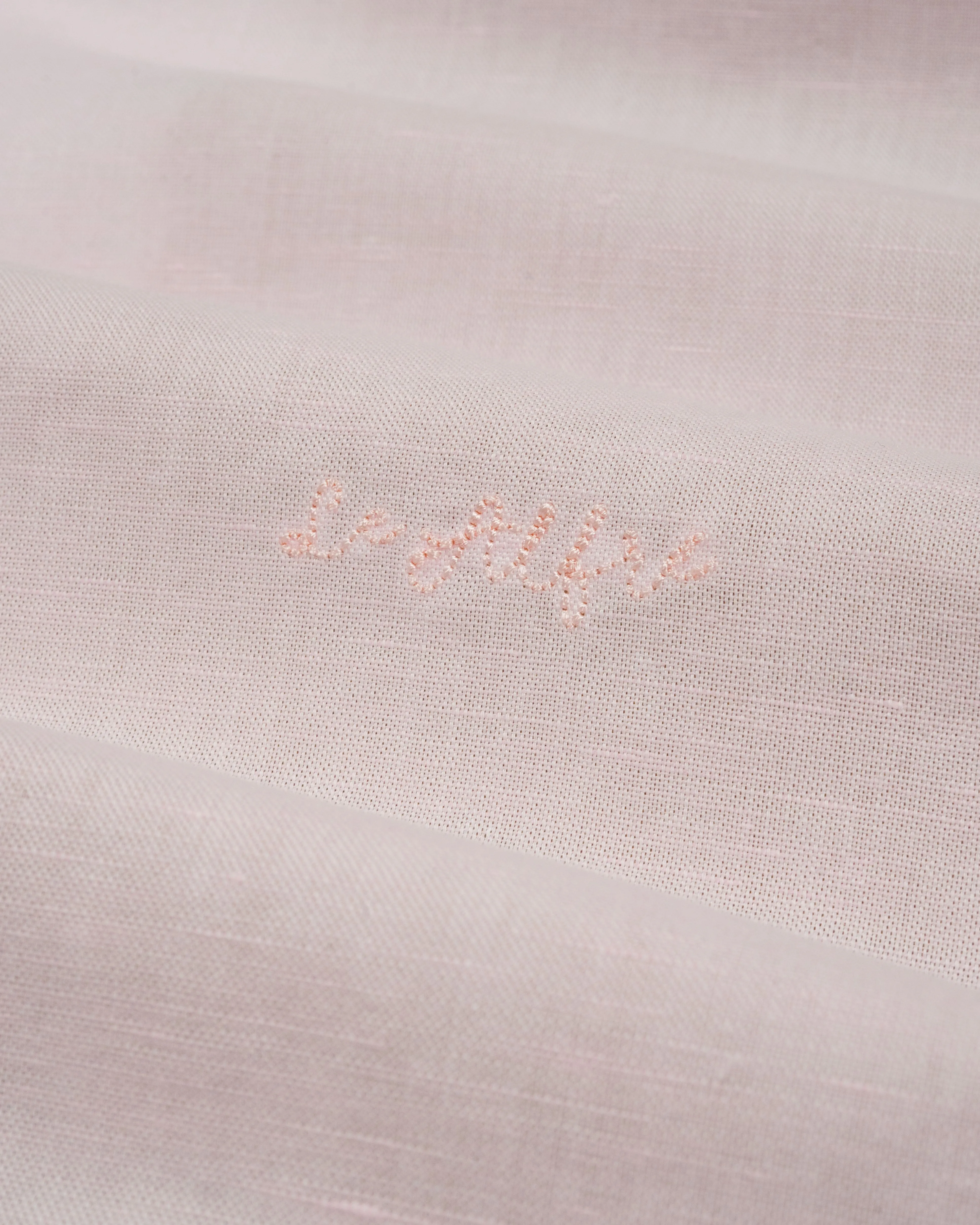 Classic Pink Linen-Blend Shirt sold by Le Alfre product image thumbnail 2