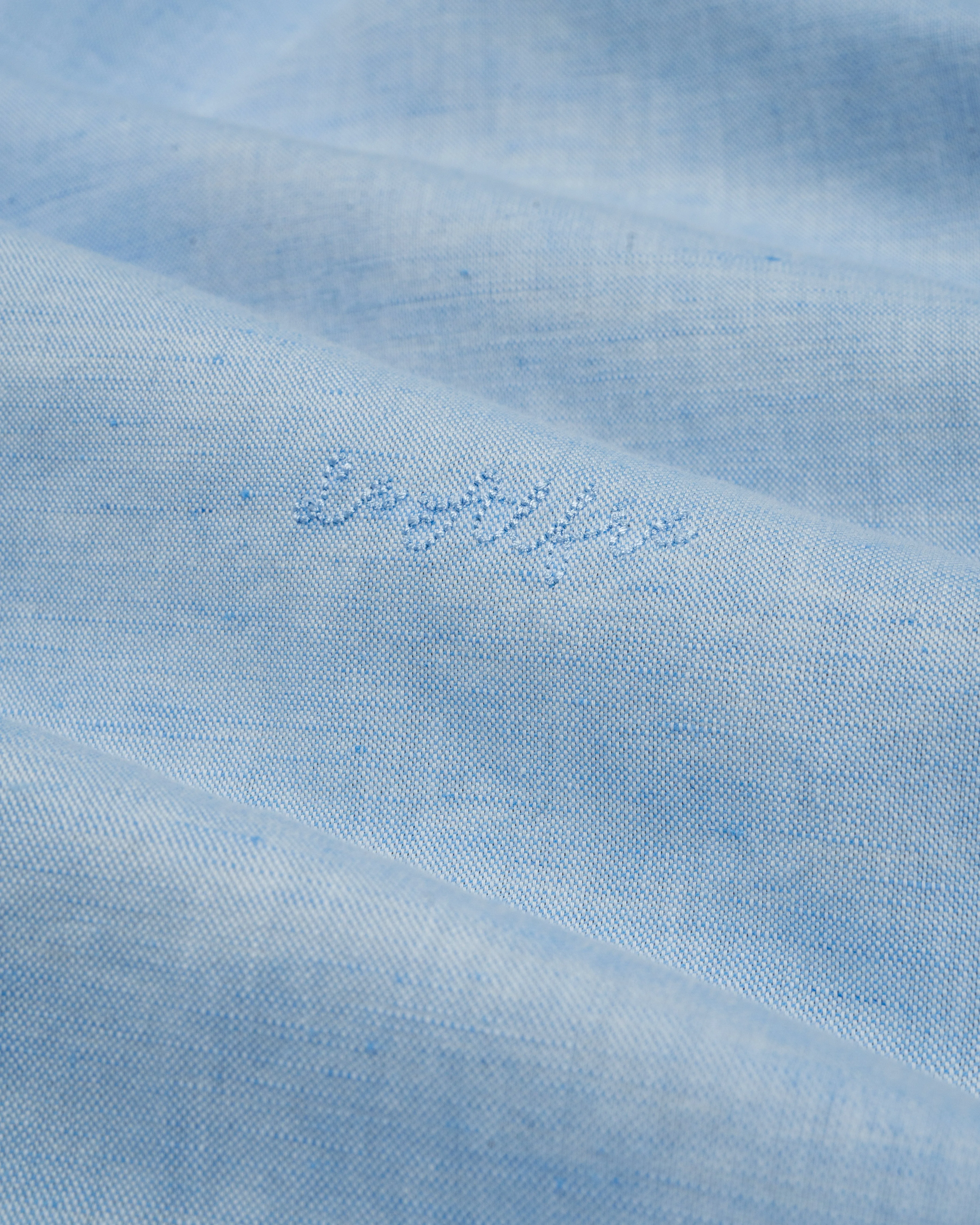 Classic Light Blue Linen-Blend Shirt sold by Le Alfre product image thumbnail 2