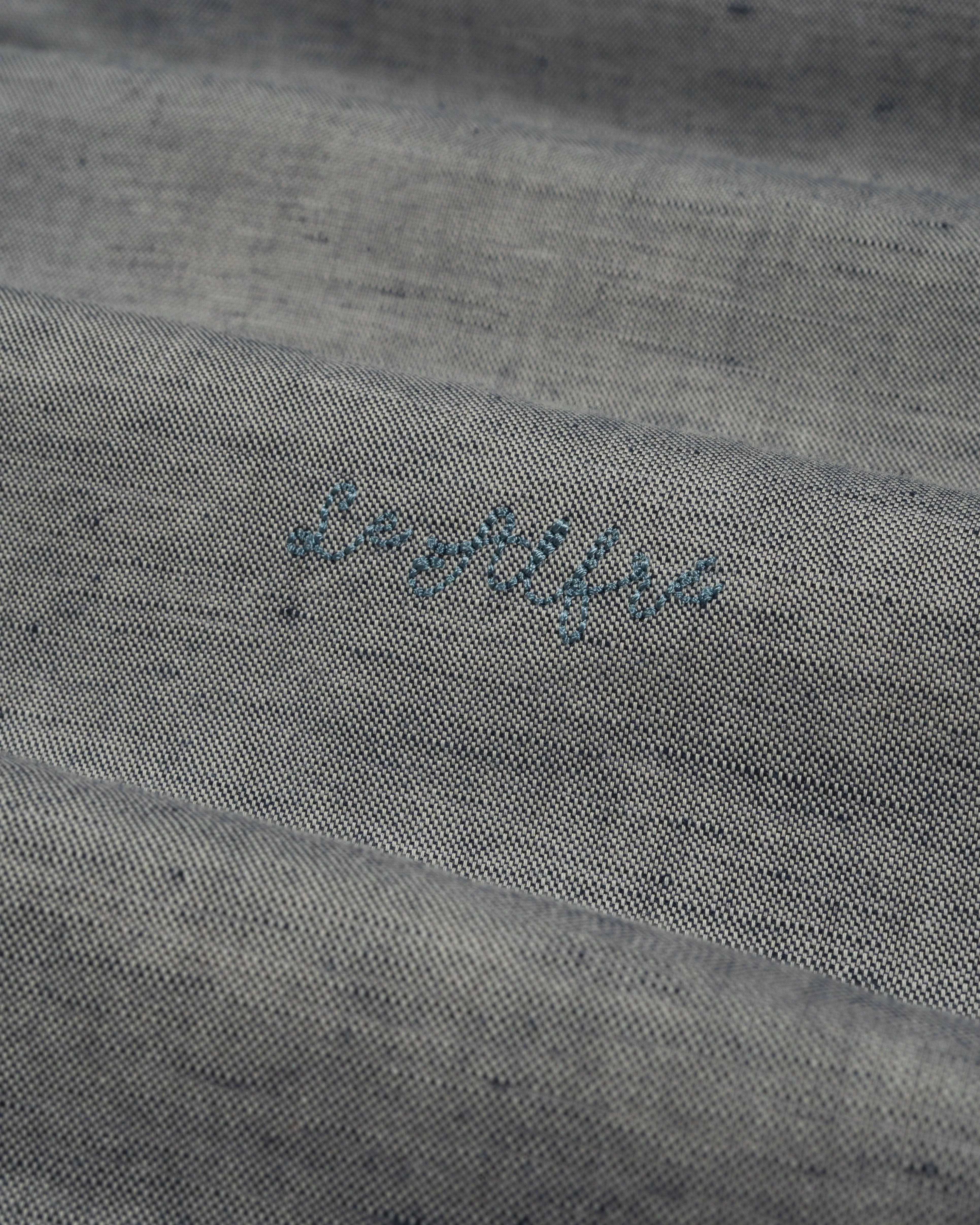 Classic Asphalt Black Linen-Blend Shirt sold by Le Alfre product image thumbnail 2